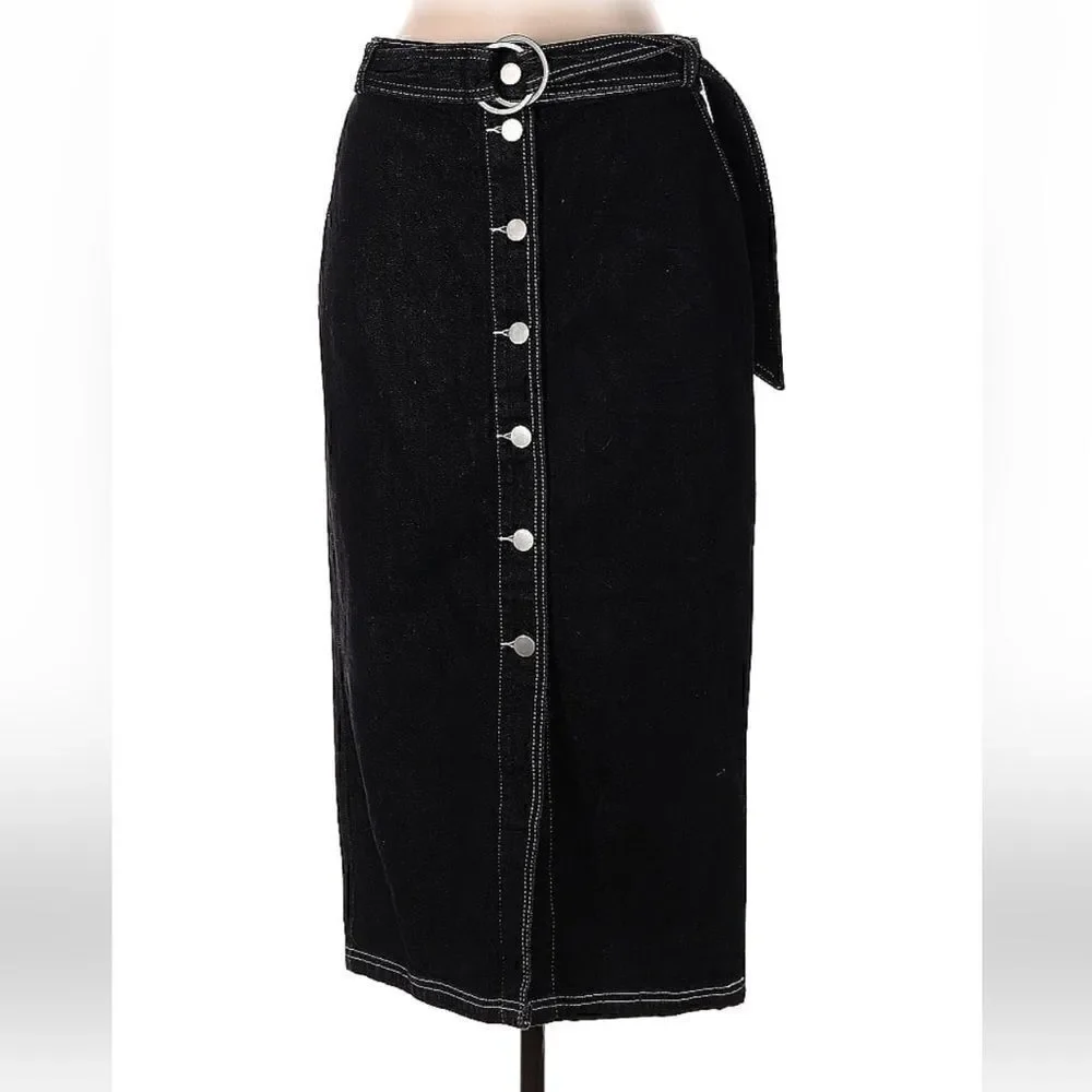 BDG Urban Outfitters denim button down pencil skirt